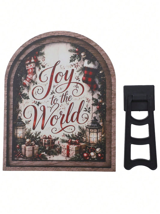 joy to the world arch tabletop sign - main photo