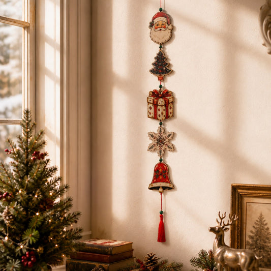 Santa Christmas tree hanging decor - styled photo