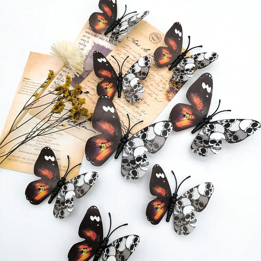 skull butterfly wall stickers - styled photo