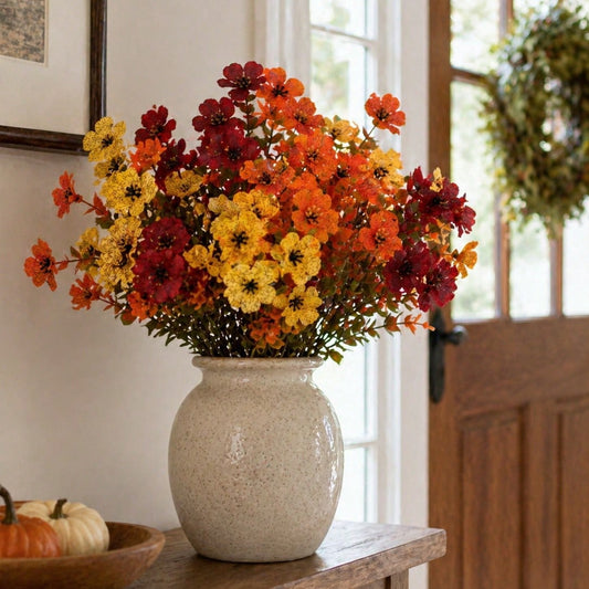 fall artificial wildflower bush - styled photo