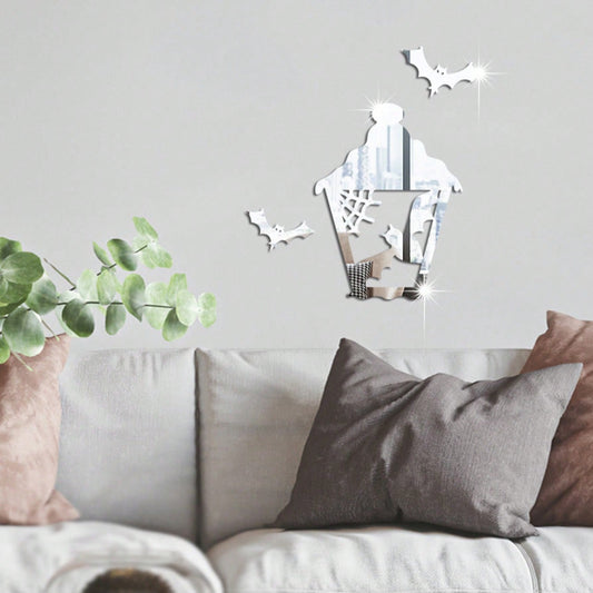 reflective lantern bat wall sticker - styled photo