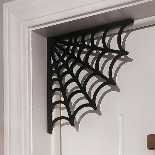 spider web door corner decor - styled photo