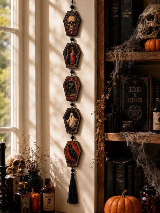 gothic skull coffin hanging decor - photo 2