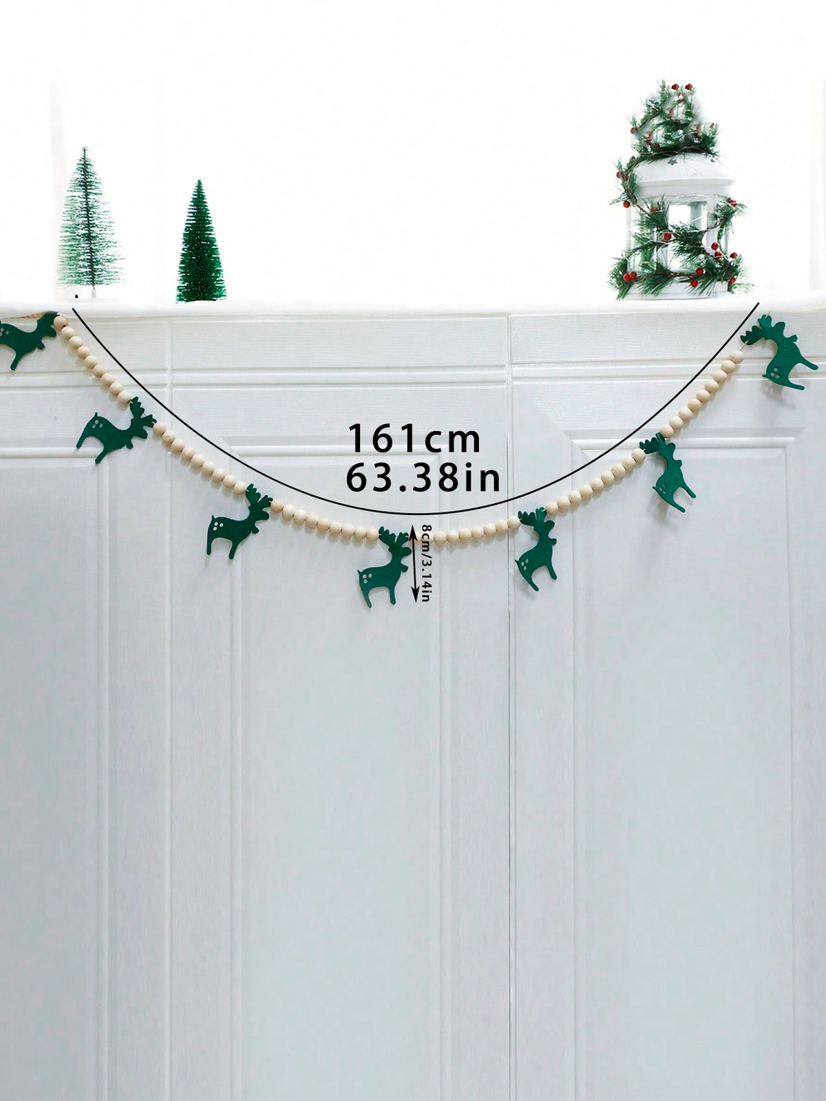 felt reindeer bead garland - photo 4
