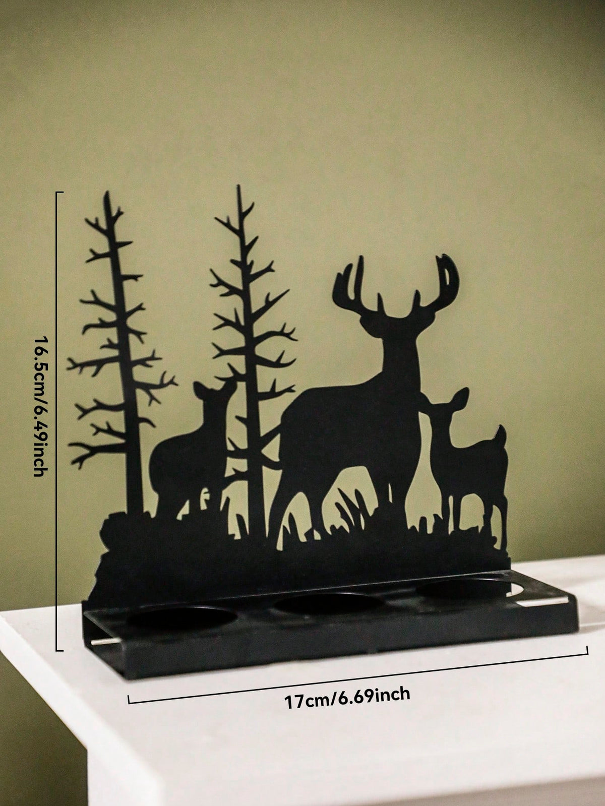 deer family tea light centerpiece - photo 4