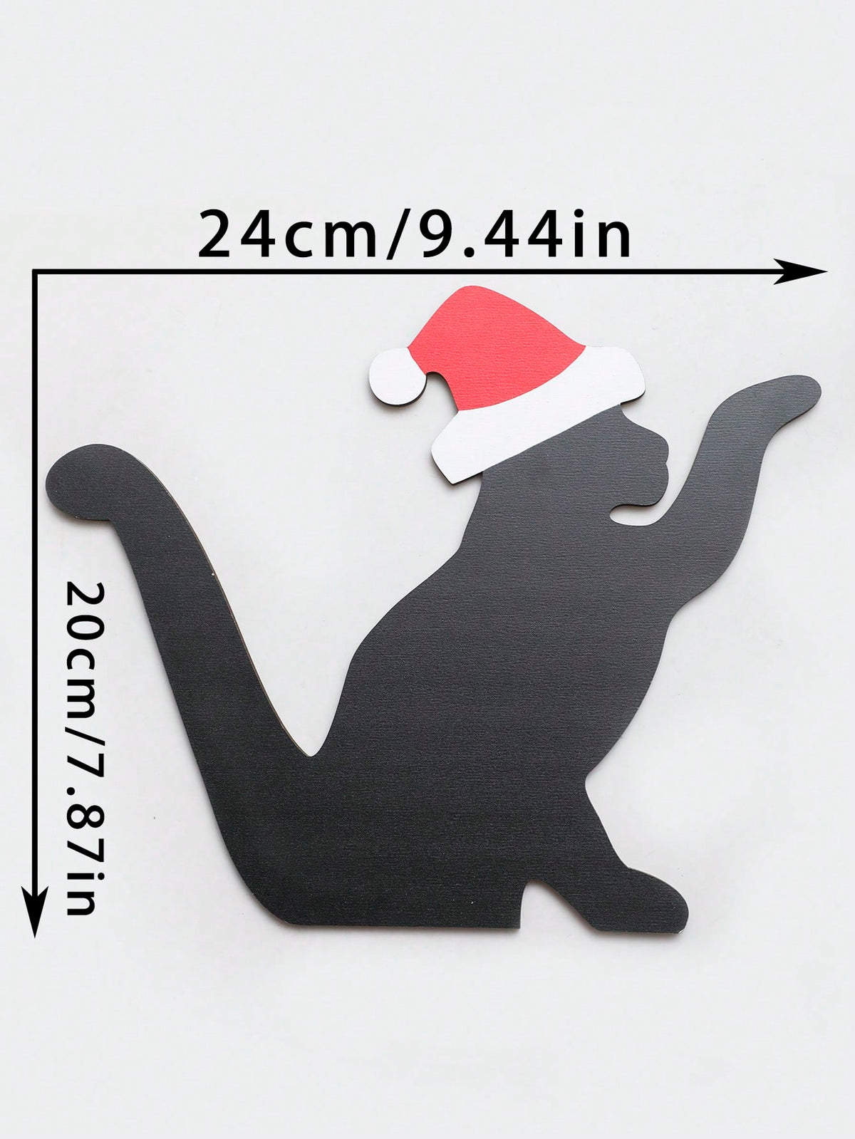 Santa hat black cat door decor - photo 4