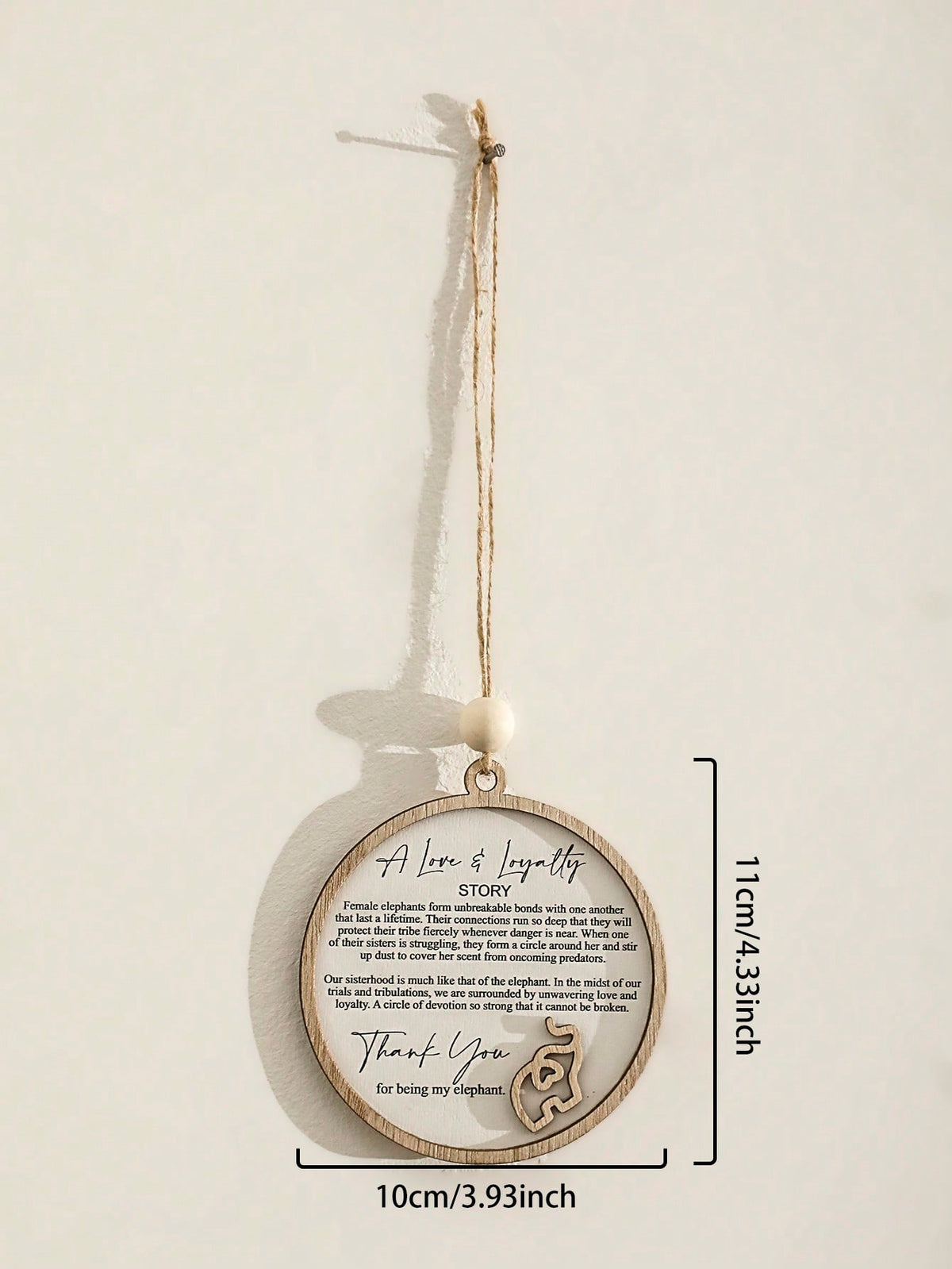 elephant friendship Christmas ornament - photo 4