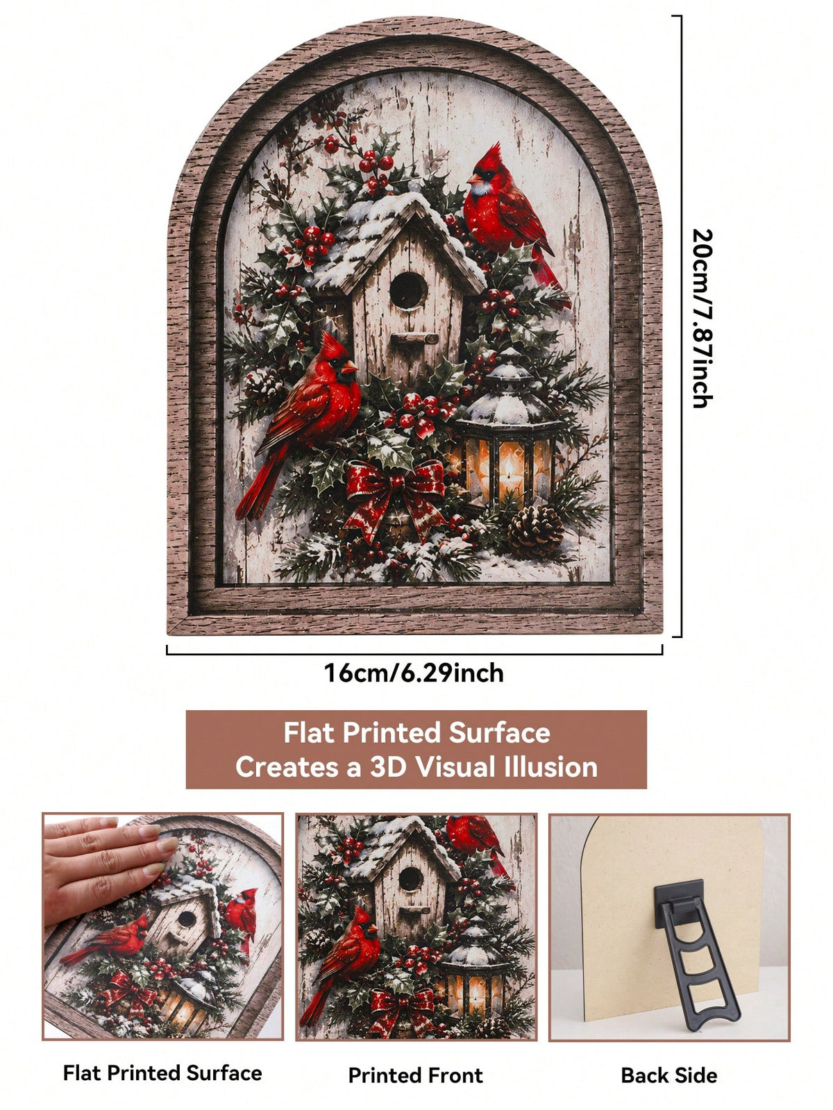 cardinal birdhouse winter arch sign - photo 5
