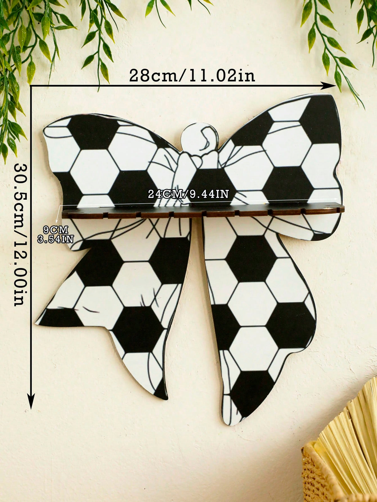 soccer ball bow wall shelf - photo 7