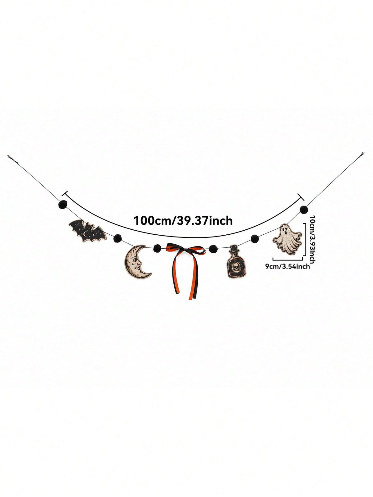 bat moon potion Halloween garland - photo 11