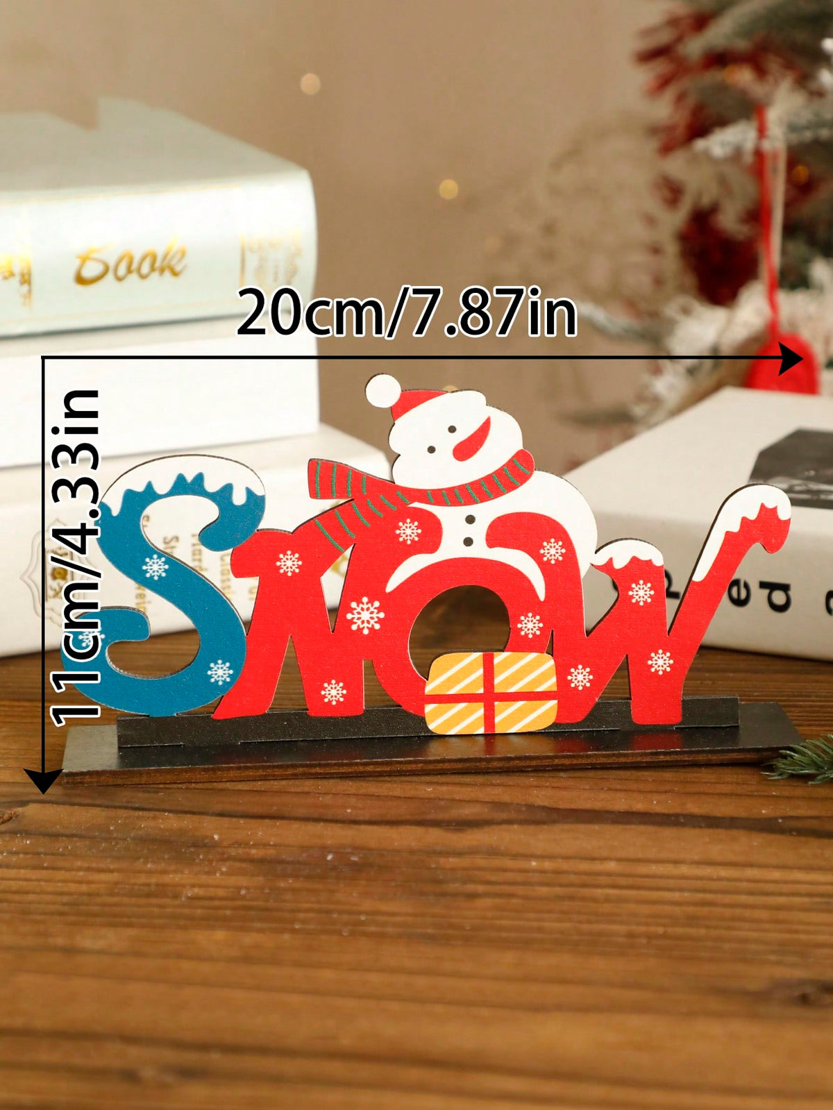 let it snow snowman tabletop sign - SNOW option