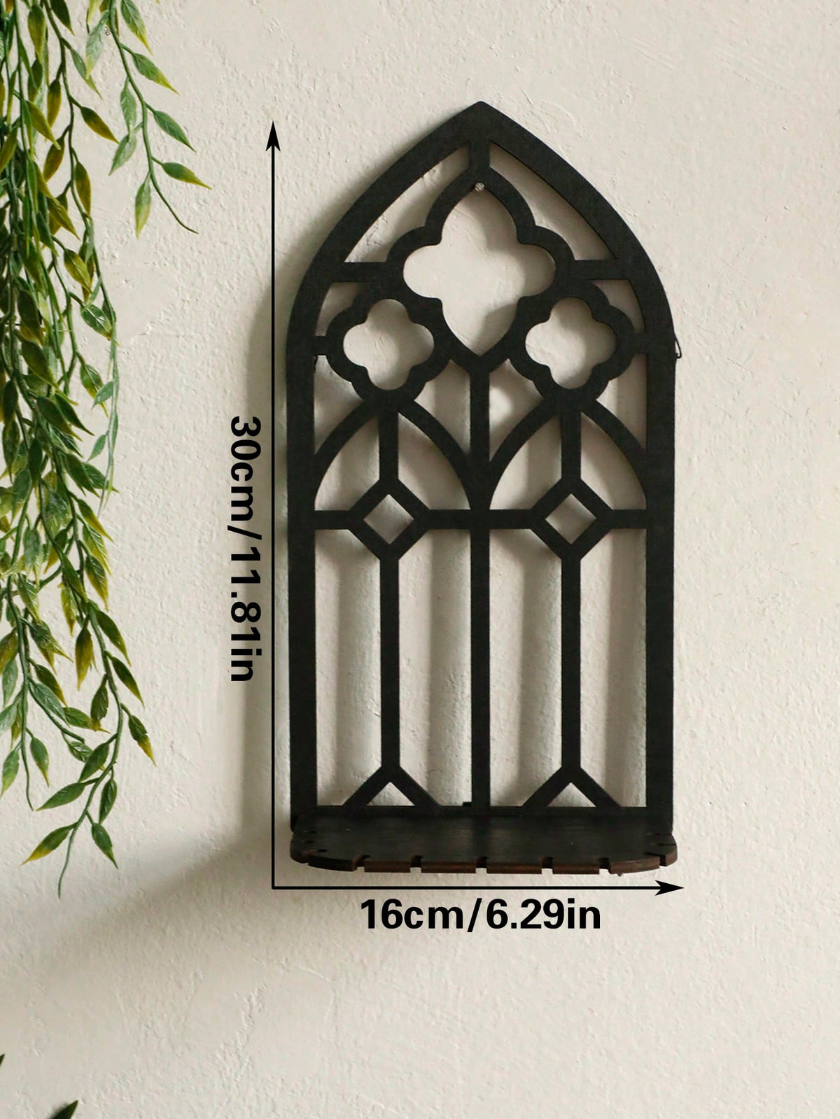 gothic arch window wall shelf - Style B option