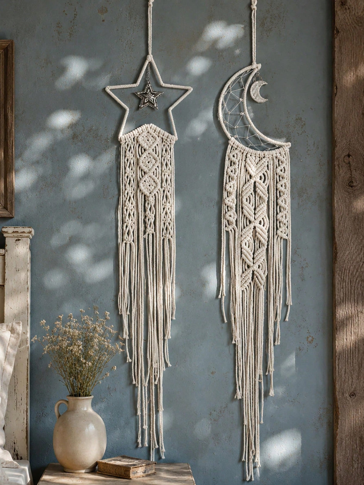 moon star macrame wall hanging - main photo