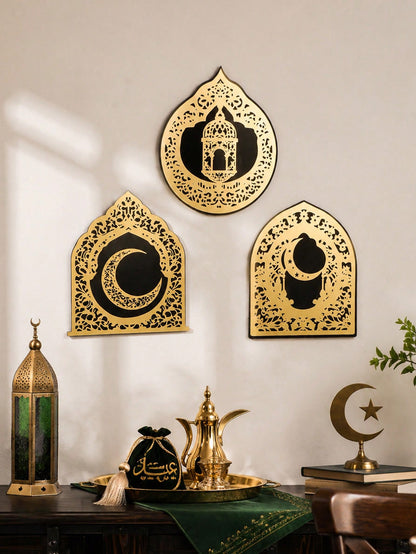Islamic arch mirror wall art styled in a room, photo 3