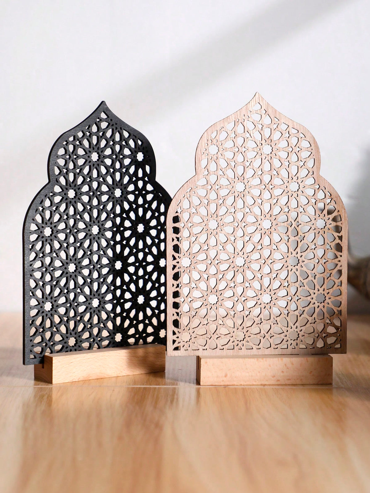 geometric lattice arch tabletop decor styled in a room, photo 10