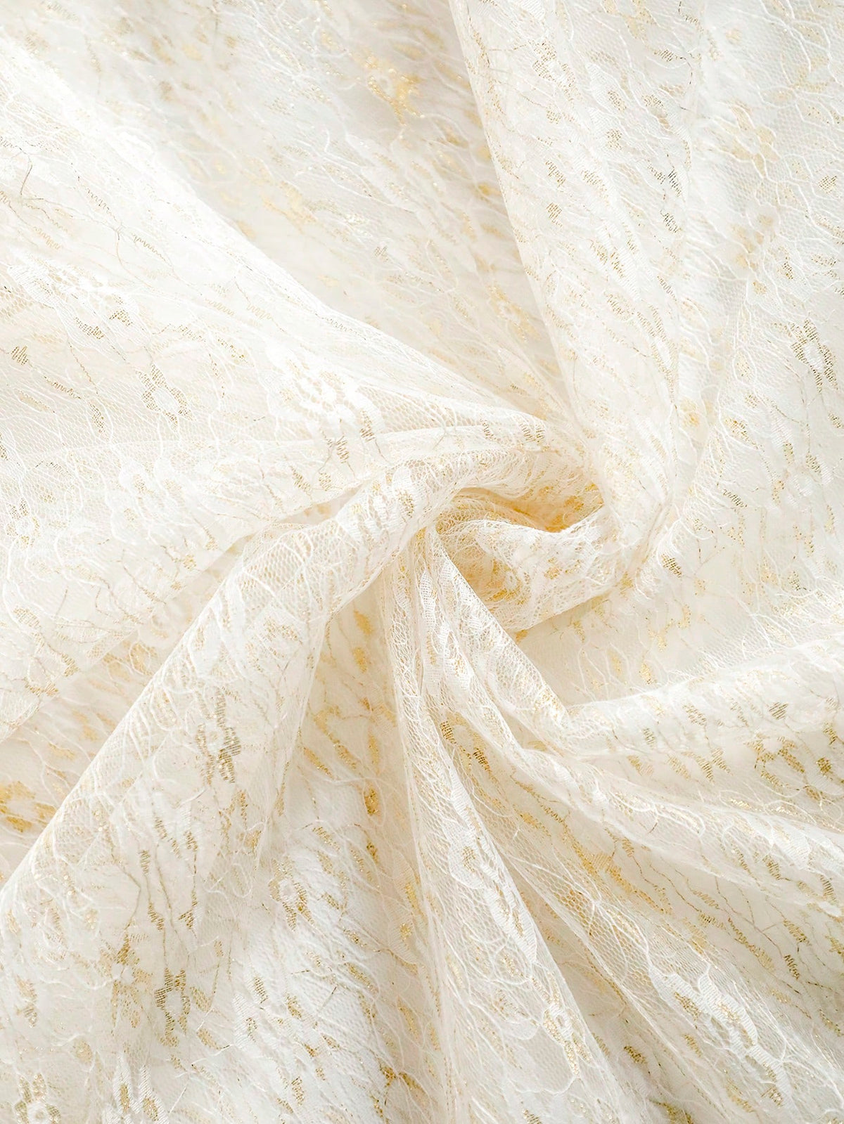 floral lace sheer table runner styled in a room, photo 3