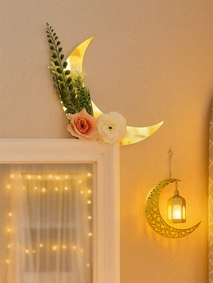 floral crescent moon door corner decor styled in a room, photo 2