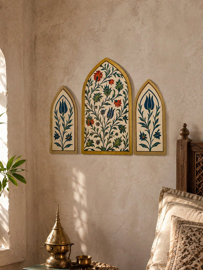 floral Islamic arch wall art styled in a room, photo 3
