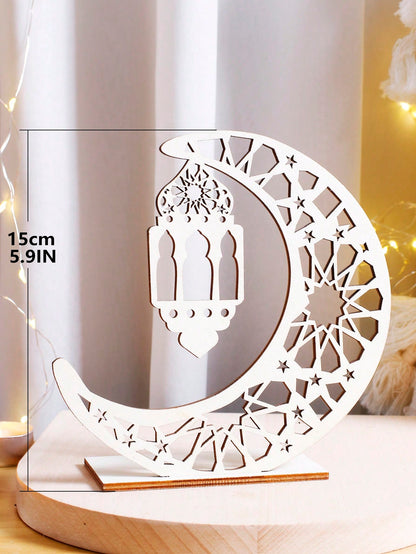 geometric crescent moon lantern tabletop decor size and details, photo 9