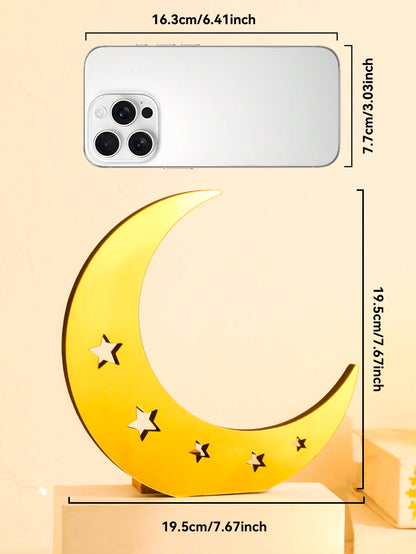 mirror crescent moon and star tabletop decor size and details, photo 11