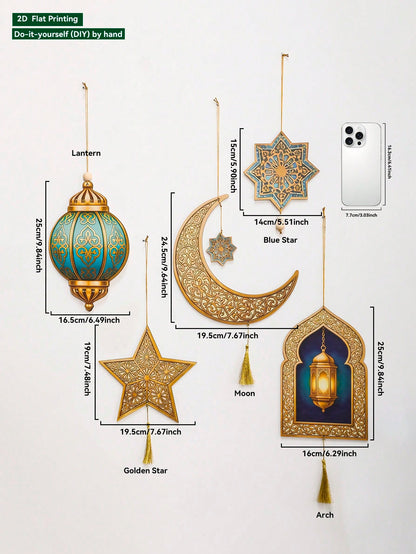 lantern moon and star hanging ornaments size and details, photo 9