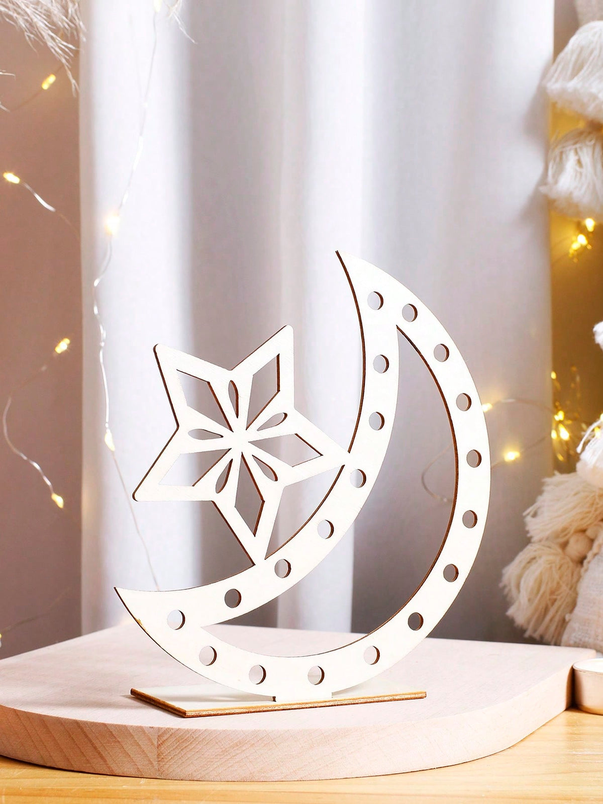 crescent moon and star tabletop decor size and details, photo 8
