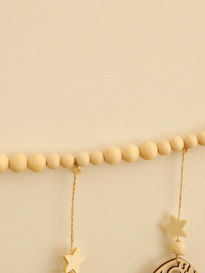 beaded filigree crescent moon garland size and details, photo 10