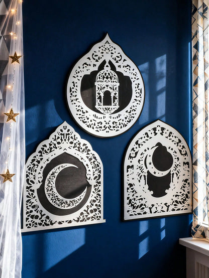 Islamic arch mirror wall art styled in a room, photo 12