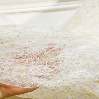 floral lace sheer table runner styled in a room, photo 5