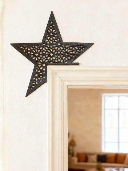 filigree crescent and star door corner decor styled in a room, photo 4