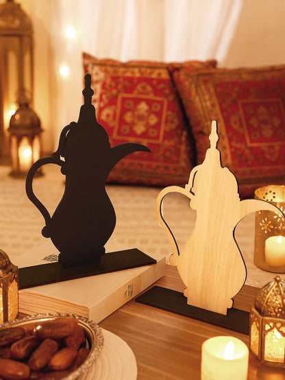 Arabic Dallah coffee pot tabletop decor styled in a room, photo 3