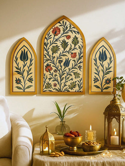 floral Islamic arch wall art styled in a room, photo 5