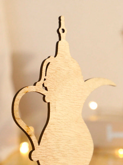 Arabic Dallah coffee pot tabletop decor styled in a room, photo 4