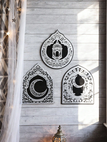 Islamic arch mirror wall art styled in a room, photo 13