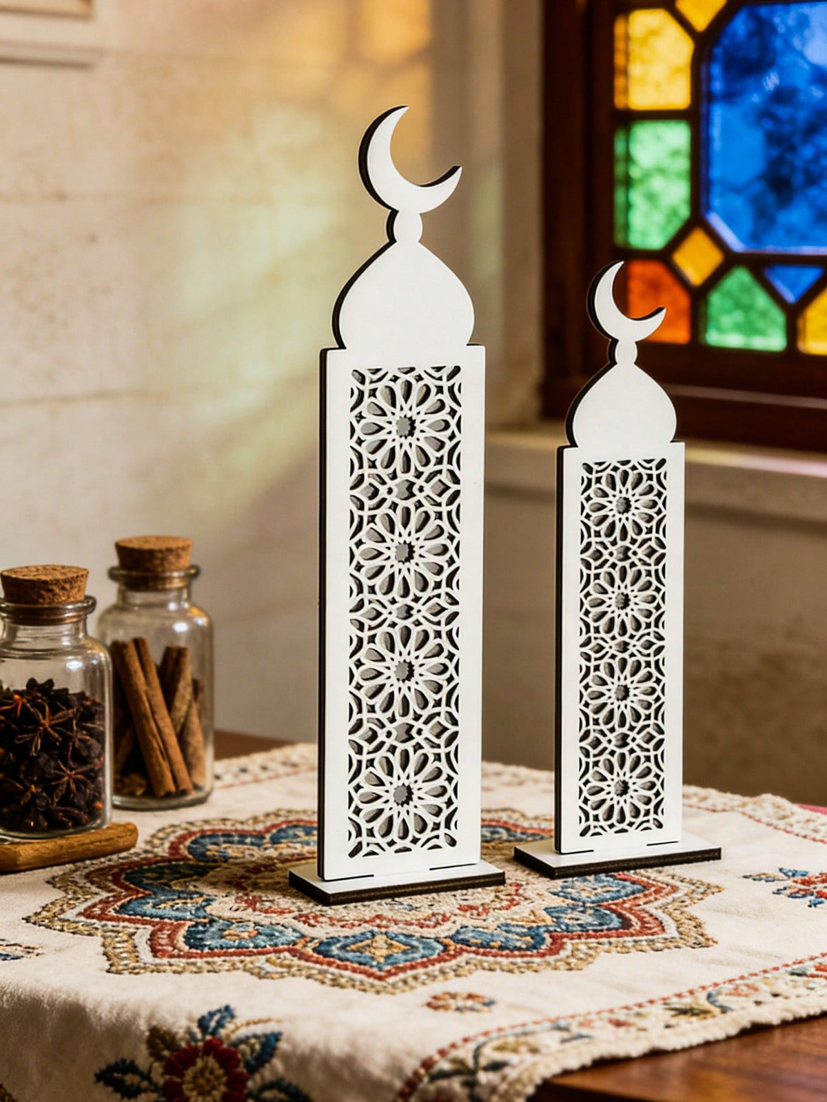 lattice minaret tabletop decor styled in a room, photo 4