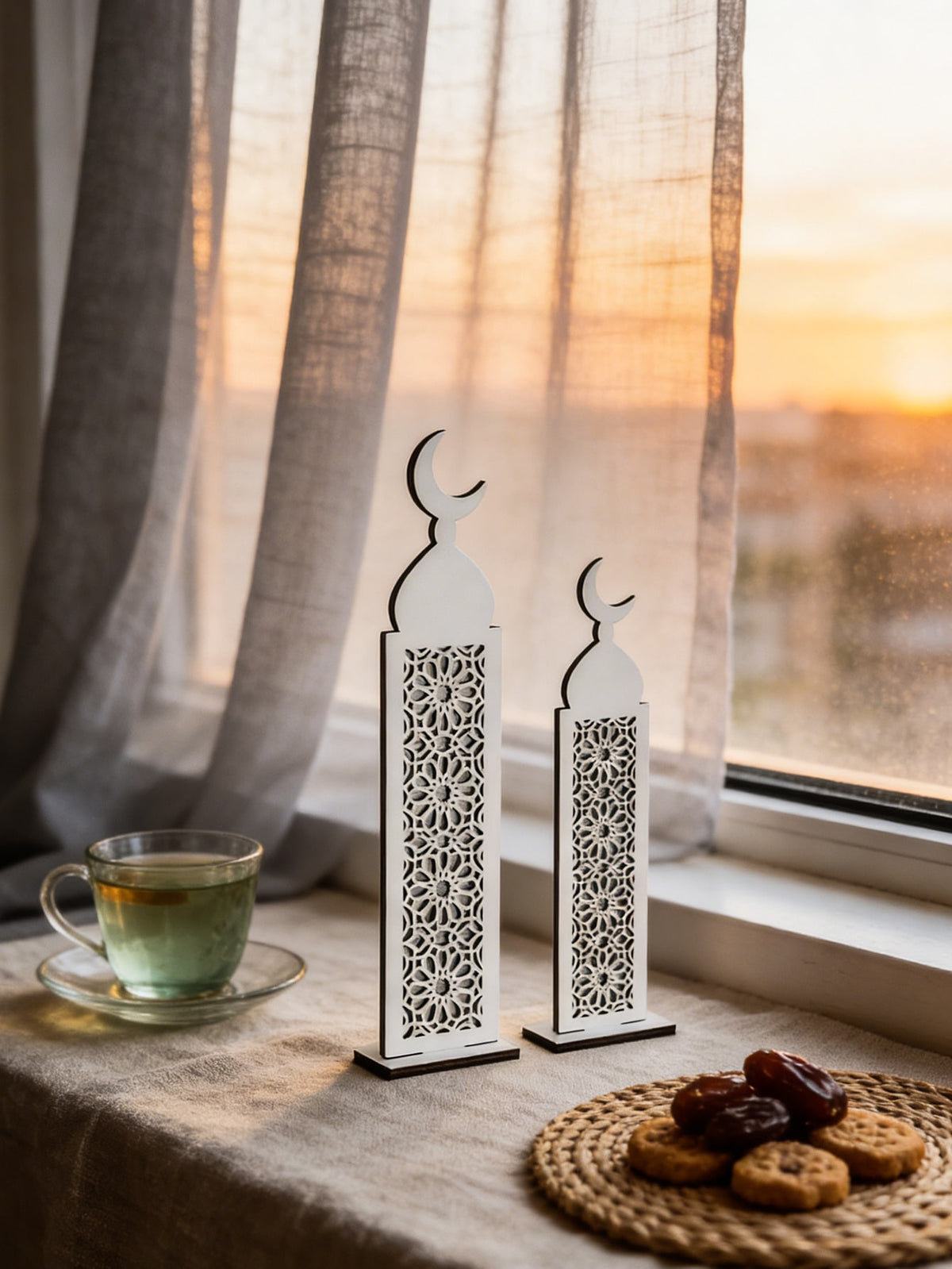 lattice minaret tabletop decor styled in a room, photo 5
