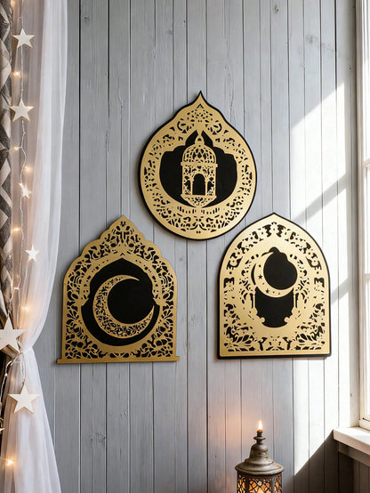 Islamic arch mirror wall art styled in a room, photo 5