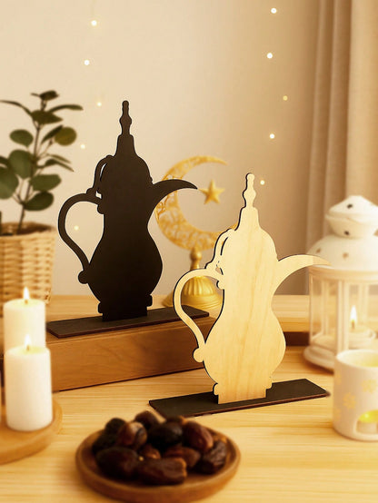 Arabic Dallah coffee pot tabletop decor styled in a room, photo 6