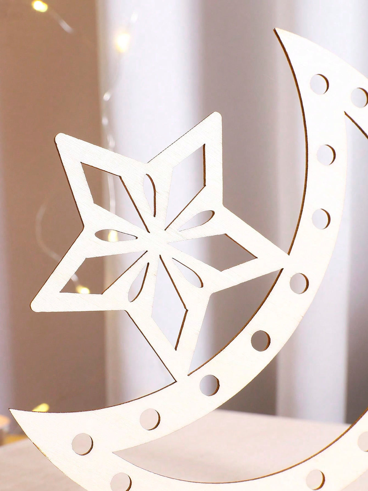 crescent moon and star tabletop decor styled in a room, photo 6