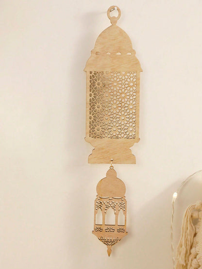 floral crescent moon and lantern wall hanging styled in a room, photo 6