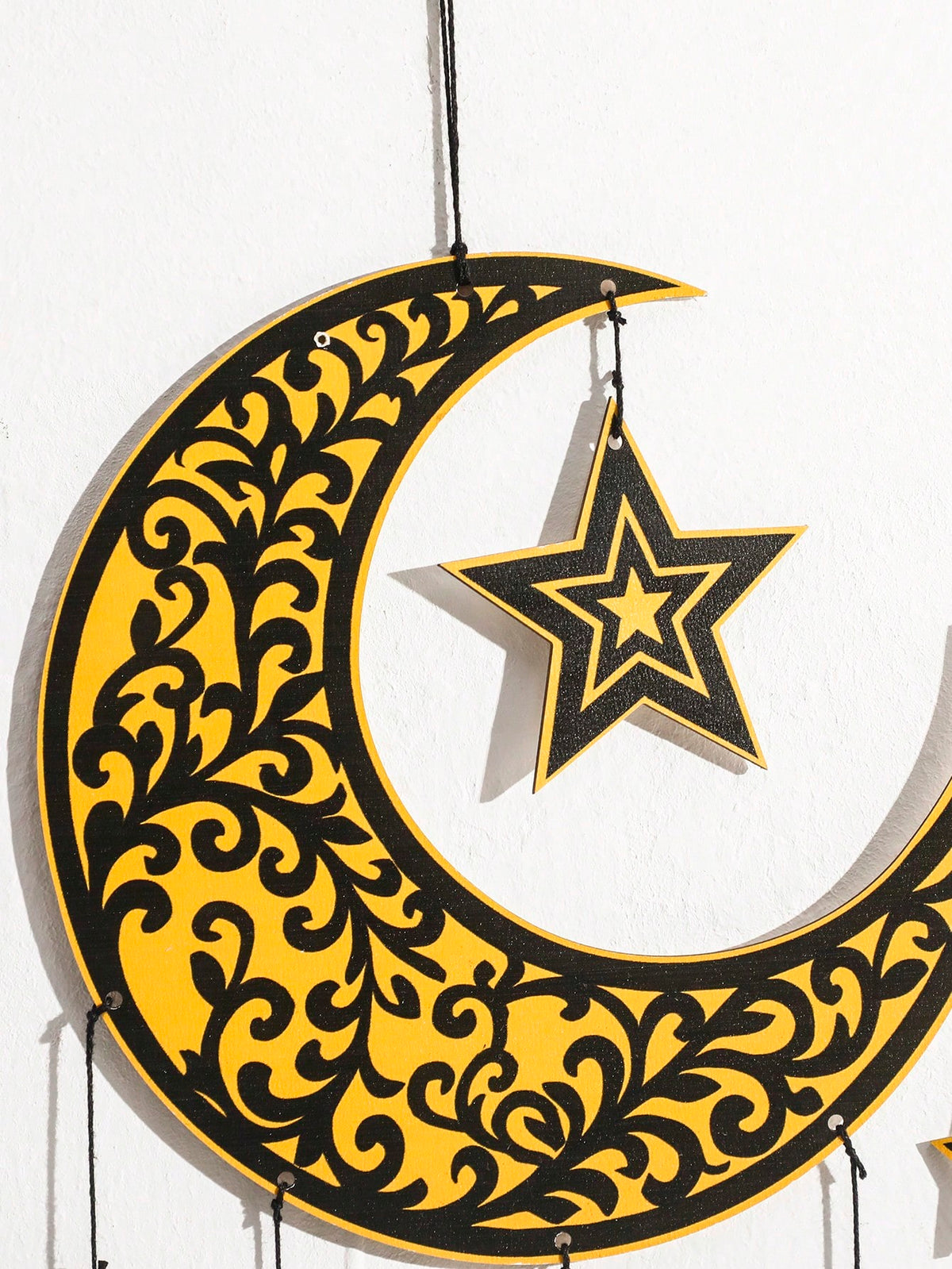 crescent moon lantern vine wall hanging size and details, photo 11
