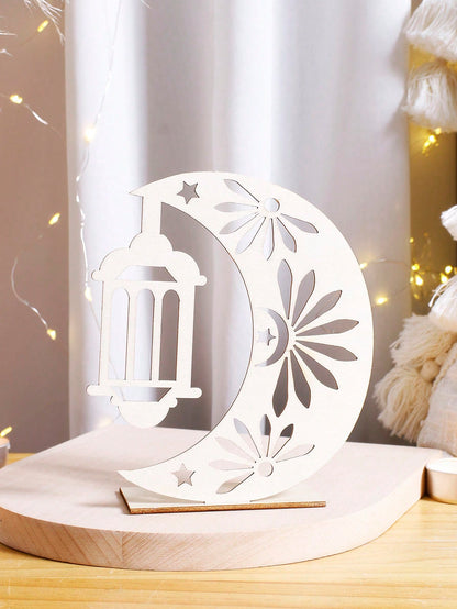 crescent moon and lantern tabletop decor styled in a room, photo 7