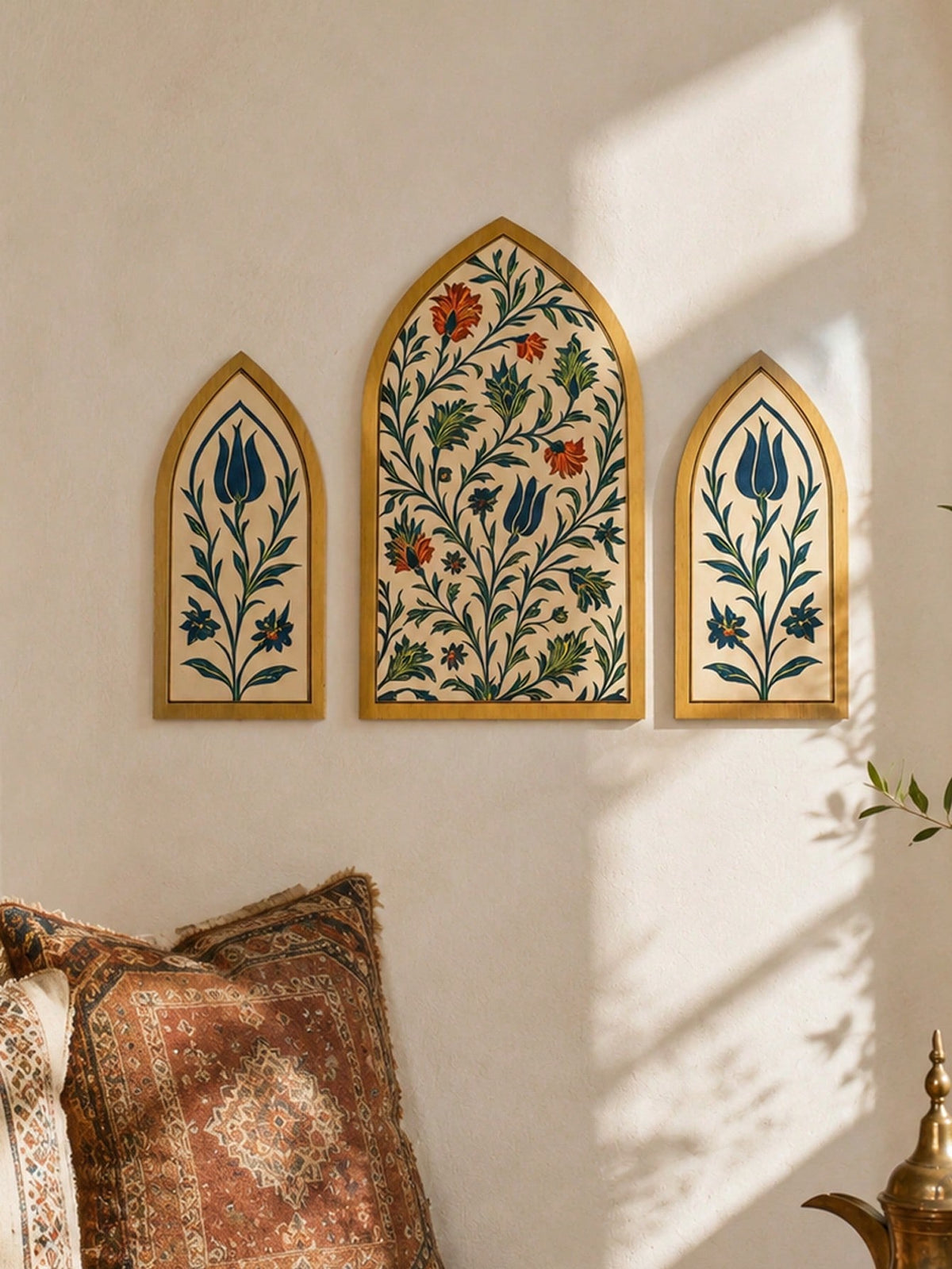 floral Islamic arch wall art styled in a room, photo 8