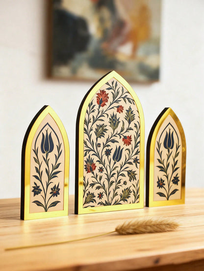 floral Islamic arch tabletop decor styled in a room, photo 7