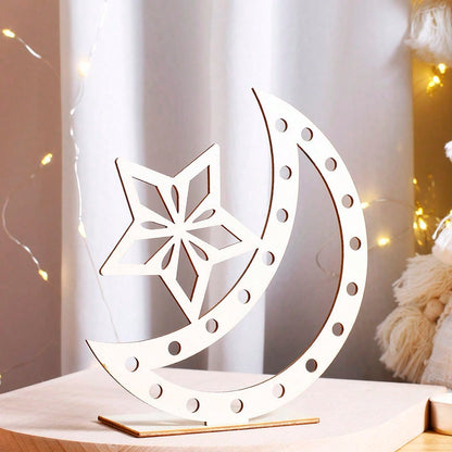 crescent moon and star tabletop decor styled in a room, photo 7