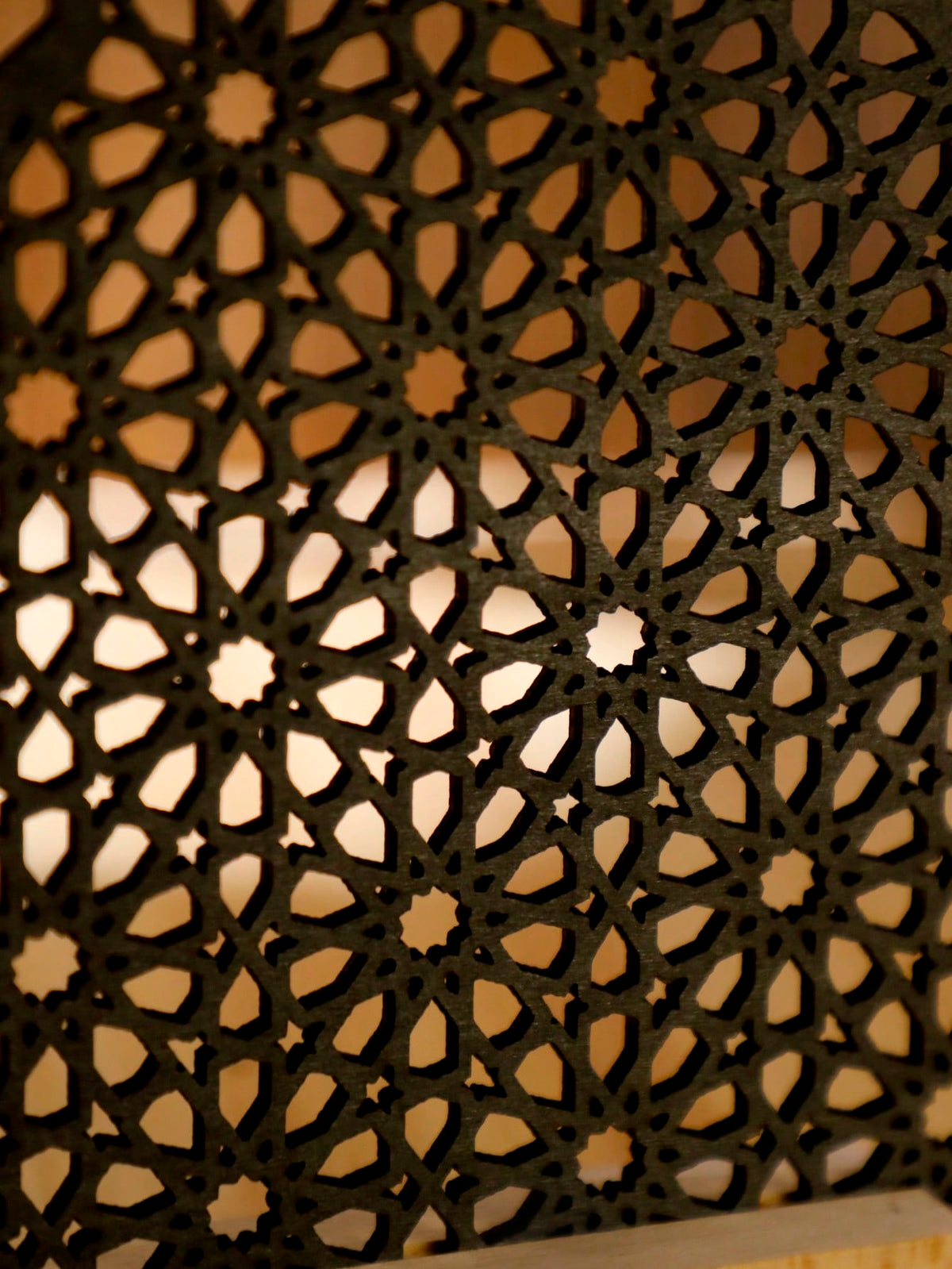geometric lattice arch tabletop decor styled in a room, photo 7