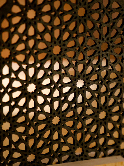 geometric lattice arch tabletop decor styled in a room, photo 7