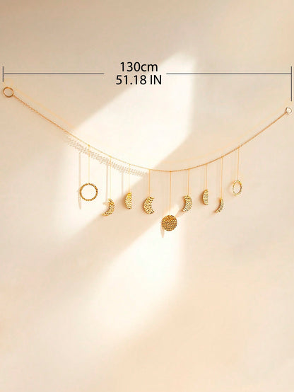 gold moon phase garland size and details, photo 8