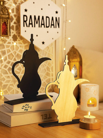 Arabic Dallah coffee pot tabletop decor styled in a room, photo 7