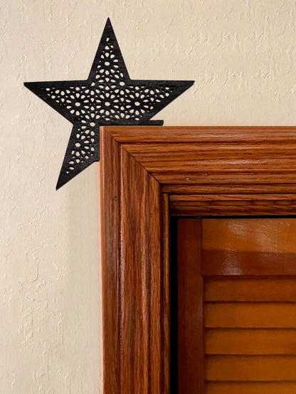 filigree crescent and star door corner decor styled in a room, photo 8
